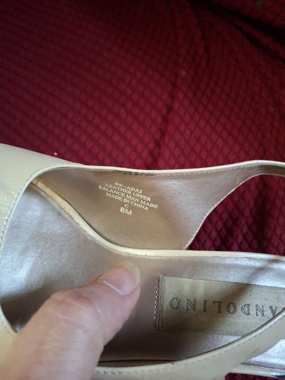 Bandolino Cream Open-Toe Slingback Mules - Picture 3 of 5